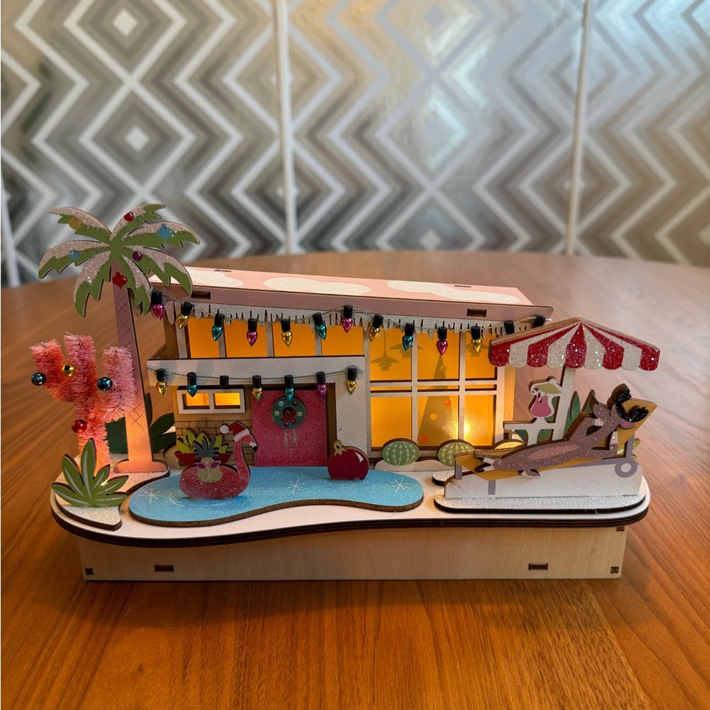 Festive Holiday Light-Up House Decor